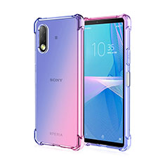 Silikon Hülle Handyhülle Ultra Dünn Schutzhülle Tasche Durchsichtig Transparent Farbverlauf für Sony Xperia Ace II Rosa