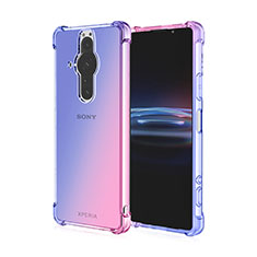 Silikon Hülle Handyhülle Ultra Dünn Schutzhülle Tasche Durchsichtig Transparent Farbverlauf für Sony Xperia PRO-I Rosa