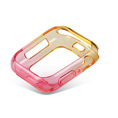 Silikon Hülle Handyhülle Ultra Dünn Schutzhülle Tasche Durchsichtig Transparent Farbverlauf G01 für Apple iWatch 5 40mm Rosa