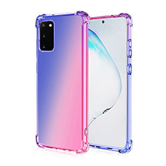 Silikon Hülle Handyhülle Ultra Dünn Schutzhülle Tasche Durchsichtig Transparent Farbverlauf G01 für Samsung Galaxy S20 5G Plusfarbig
