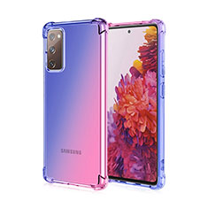 Silikon Hülle Handyhülle Ultra Dünn Schutzhülle Tasche Durchsichtig Transparent Farbverlauf G01 für Samsung Galaxy S20 FE 5G Blau