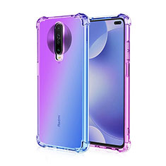 Silikon Hülle Handyhülle Ultra Dünn Schutzhülle Tasche Durchsichtig Transparent Farbverlauf G01 für Xiaomi Redmi K30 5G Blau