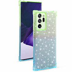 Silikon Hülle Handyhülle Ultra Dünn Schutzhülle Tasche Durchsichtig Transparent Farbverlauf G02 für Samsung Galaxy Note 20 Ultra 5G Minzgrün