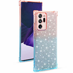 Silikon Hülle Handyhülle Ultra Dünn Schutzhülle Tasche Durchsichtig Transparent Farbverlauf G02 für Samsung Galaxy Note 20 Ultra 5G Rosa