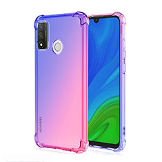 Silikon Hülle Handyhülle Ultra Dünn Schutzhülle Tasche Durchsichtig Transparent Farbverlauf H01 für Huawei P Smart (2020) Violett