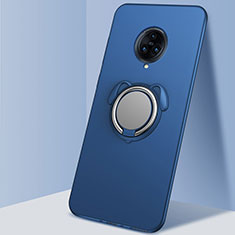 Silikon Hülle Handyhülle Ultra Dünn Schutzhülle Tasche Flexible mit Magnetisch Fingerring Ständer A03 für Vivo Nex 3 Blau