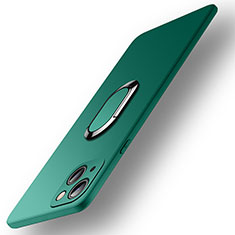 Silikon Hülle Handyhülle Ultra Dünn Schutzhülle Tasche Flexible mit Magnetisch Fingerring Ständer A09 für Apple iPhone 13 Grün
