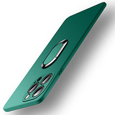 Silikon Hülle Handyhülle Ultra Dünn Schutzhülle Tasche Flexible mit Magnetisch Fingerring Ständer A09 für Apple iPhone 13 Pro Grün