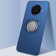 Silikon Hülle Handyhülle Ultra Dünn Schutzhülle Tasche Flexible mit Magnetisch Fingerring Ständer für Oppo Ace2 Blau