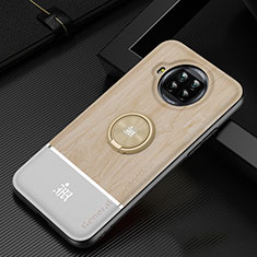 Silikon Hülle Handyhülle Ultra Dünn Schutzhülle Tasche Flexible mit Magnetisch Fingerring Ständer JM1 für Xiaomi Mi 10i 5G Gold