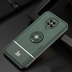 Silikon Hülle Handyhülle Ultra Dünn Schutzhülle Tasche Flexible mit Magnetisch Fingerring Ständer JM1 für Xiaomi Poco M2 Pro Grün