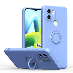 Silikon Hülle Handyhülle Ultra Dünn Schutzhülle Tasche Flexible mit Magnetisch Fingerring Ständer QW1 für Xiaomi Redmi A2 Hellblau