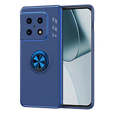 Silikon Hülle Handyhülle Ultra Dünn Schutzhülle Tasche Flexible mit Magnetisch Fingerring Ständer SD1 für OnePlus 10 Pro 5G Blau