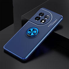 Silikon Hülle Handyhülle Ultra Dünn Schutzhülle Tasche Flexible mit Magnetisch Fingerring Ständer SD1 für OnePlus 11 5G Blau