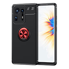 Silikon Hülle Handyhülle Ultra Dünn Schutzhülle Tasche Flexible mit Magnetisch Fingerring Ständer SD1 für Xiaomi Mi Mix 4 5G Rot und Schwarz