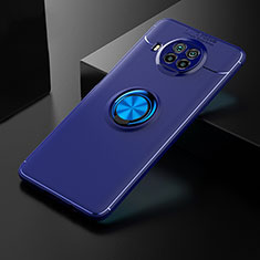 Silikon Hülle Handyhülle Ultra Dünn Schutzhülle Tasche Flexible mit Magnetisch Fingerring Ständer SD2 für Xiaomi Mi 10i 5G Blau
