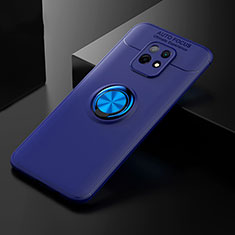 Silikon Hülle Handyhülle Ultra Dünn Schutzhülle Tasche Flexible mit Magnetisch Fingerring Ständer SD2 für Xiaomi Redmi 10X 5G Blau