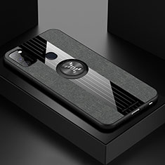Silikon Hülle Handyhülle Ultra Dünn Schutzhülle Tasche Flexible mit Magnetisch Fingerring Ständer X01L für Samsung Galaxy M30s Grau