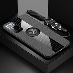 Silikon Hülle Handyhülle Ultra Dünn Schutzhülle Tasche Flexible mit Magnetisch Fingerring Ständer X03L für Xiaomi Poco X3 GT 5G Grau