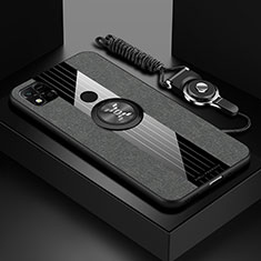 Silikon Hülle Handyhülle Ultra Dünn Schutzhülle Tasche Flexible mit Magnetisch Fingerring Ständer X03L für Xiaomi Redmi 10A 4G Grau
