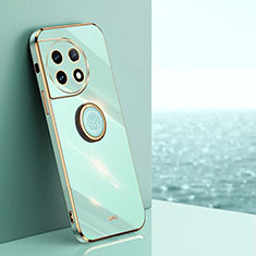 Silikon Hülle Handyhülle Ultra Dünn Schutzhülle Tasche Flexible mit Magnetisch Fingerring Ständer XL1 für OnePlus 11 5G Grün