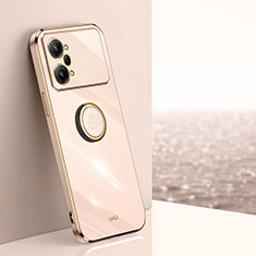 Silikon Hülle Handyhülle Ultra Dünn Schutzhülle Tasche Flexible mit Magnetisch Fingerring Ständer XL1 für Oppo K10 Pro 5G Gold