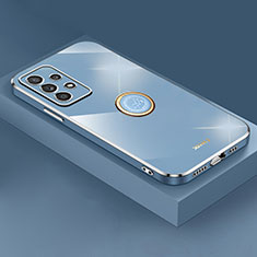 Silikon Hülle Handyhülle Ultra Dünn Schutzhülle Tasche Flexible mit Magnetisch Fingerring Ständer XL2 für Samsung Galaxy A33 5G Blau