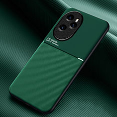 Silikon Hülle Handyhülle Ultra Dünn Schutzhülle Tasche Flexible mit Magnetisch für Huawei Honor 100 Pro 5G Grün