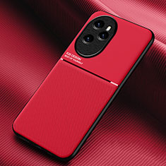 Silikon Hülle Handyhülle Ultra Dünn Schutzhülle Tasche Flexible mit Magnetisch für Huawei Honor 100 Pro 5G Rot