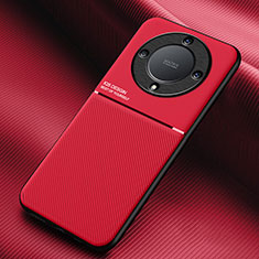 Silikon Hülle Handyhülle Ultra Dünn Schutzhülle Tasche Flexible mit Magnetisch für Huawei Honor Magic5 Lite 5G Rot