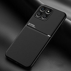 Silikon Hülle Handyhülle Ultra Dünn Schutzhülle Tasche Flexible mit Magnetisch für Huawei Honor X6a Schwarz