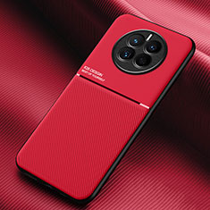 Silikon Hülle Handyhülle Ultra Dünn Schutzhülle Tasche Flexible mit Magnetisch für Huawei Mate 50E Rot