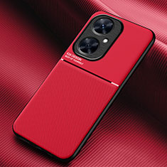 Silikon Hülle Handyhülle Ultra Dünn Schutzhülle Tasche Flexible mit Magnetisch für Huawei Nova 11i Rot
