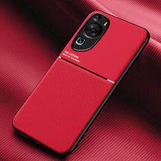 Silikon Hülle Handyhülle Ultra Dünn Schutzhülle Tasche Flexible mit Magnetisch für Huawei P60 Art Rot
