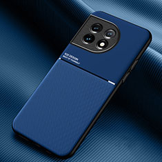 Silikon Hülle Handyhülle Ultra Dünn Schutzhülle Tasche Flexible mit Magnetisch für OnePlus 11 5G Blau