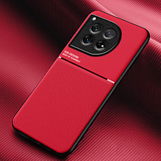 Silikon Hülle Handyhülle Ultra Dünn Schutzhülle Tasche Flexible mit Magnetisch für OnePlus 12 5G Rot