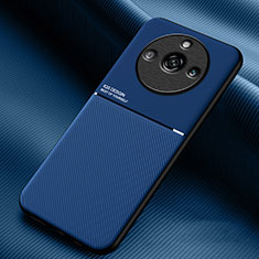Silikon Hülle Handyhülle Ultra Dünn Schutzhülle Tasche Flexible mit Magnetisch für Realme 11 Pro 5G Blau