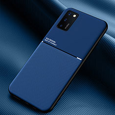 Silikon Hülle Handyhülle Ultra Dünn Schutzhülle Tasche Flexible mit Magnetisch für Samsung Galaxy A03s Blau