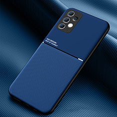 Silikon Hülle Handyhülle Ultra Dünn Schutzhülle Tasche Flexible mit Magnetisch für Samsung Galaxy A33 5G Blau