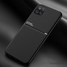 Silikon Hülle Handyhülle Ultra Dünn Schutzhülle Tasche Flexible mit Magnetisch für Samsung Galaxy F42 5G Schwarz