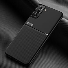 Silikon Hülle Handyhülle Ultra Dünn Schutzhülle Tasche Flexible mit Magnetisch für Samsung Galaxy S21 Plus 5G Schwarz