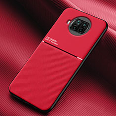 Silikon Hülle Handyhülle Ultra Dünn Schutzhülle Tasche Flexible mit Magnetisch für Xiaomi Mi 10i 5G Rot