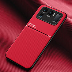 Silikon Hülle Handyhülle Ultra Dünn Schutzhülle Tasche Flexible mit Magnetisch für Xiaomi Mi 11 Ultra 5G Rot