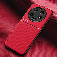 Silikon Hülle Handyhülle Ultra Dünn Schutzhülle Tasche Flexible mit Magnetisch für Xiaomi Mi 13 Ultra 5G Rot