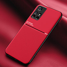 Silikon Hülle Handyhülle Ultra Dünn Schutzhülle Tasche Flexible mit Magnetisch für Xiaomi Redmi Note 11S 5G Rot