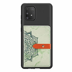 Silikon Hülle Handyhülle Ultra Dünn Schutzhülle Tasche Flexible mit Magnetisch S01D für Samsung Galaxy A91 Grün