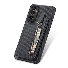 Silikon Hülle Handyhülle Ultra Dünn Schutzhülle Tasche Flexible mit Magnetisch S01D für Samsung Galaxy M13 4G Schwarz