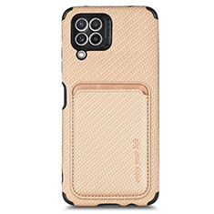 Silikon Hülle Handyhülle Ultra Dünn Schutzhülle Tasche Flexible mit Magnetisch S01D für Samsung Galaxy M32 4G Gold