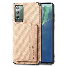 Silikon Hülle Handyhülle Ultra Dünn Schutzhülle Tasche Flexible mit Magnetisch S01D für Samsung Galaxy Note 20 5G Gold