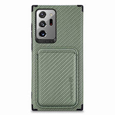 Silikon Hülle Handyhülle Ultra Dünn Schutzhülle Tasche Flexible mit Magnetisch S01D für Samsung Galaxy Note 20 Ultra 5G Grün